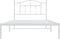 vidaXL - Bedframe - met - hoofdbord - metaal - wit - 107x203 - cm