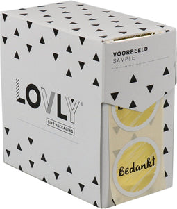 Etiket - papier - Bedankt - permanent - ∅40mm - goud/wit - rol à 500 stuks