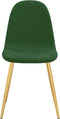 vidaXL - Eetkamerstoelen - 4 - st - fluweel - donkergroen