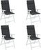 vidaXL - Stoelkussens - 4 - st - hoge - rug - oxford - stof - zwart