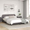vidaXL - Bedframe - met - hoofdbord - kunstleer - grijs - 160x200 - cm
