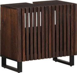 vidaXL - Wastafelkast - 62x34x58 - cm - massief - mangohout - bruin