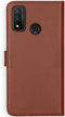 Selencia Hoesje Geschikt voor Huawei P Smart (2020) Hoesje Met Pasjeshouder - Selencia Echt Lederen Bookcase - Lichtbruin