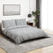 vidaXL - Dekbedovertrekset - 140x200 - cm - katoen - grijs