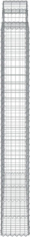 vidaXL - Schanskorven - 9 - st - gewelfd - 200x30x220/240 - cm - ijzer
