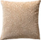 Dutch Decor KIRA - Sierkussen 45x45 cm - met 3D bladprint - velvet - Irish Cream - beige - Inclusief binnenkussen