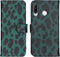 iMoshion Hoesje Geschikt voor Huawei P30 Lite Hoesje Met Pasjeshouder - iMoshion Design Softcase Bookcase - Zwart / Meerkleurig / Groen / Green Leopard