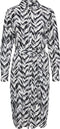 VERO MODA - Dames Jurk - Halflang met verborgen knoopsluiting en wikkelkoord in de taille - Maat S