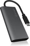 ICY BOX IB-HUB1428-C31 USB-C (USB 3.2 Gen 2) multiport hub 4 poorten Antraciet, Zwart