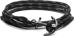 Tom Hope Triple Black XS Armband (lengte: 15.00-16.50 cm) TM0130