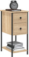 vidaXL - Nachtkastje - 32x42x70 - cm - bewerkt - hout - sonoma - eikenkleurig