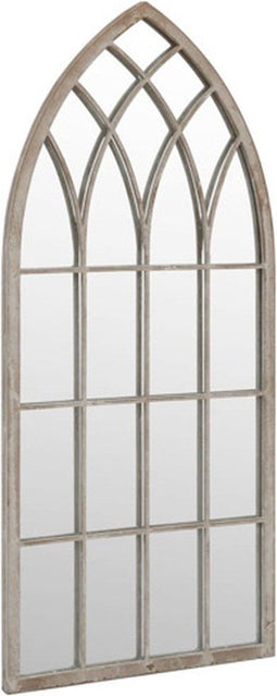 vidaXL - Tuinspiegel - 100x45 - cm - ijzer - zandkleurig