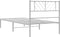 vidaXL - Bedframe - met - hoofdbord - metaal - wit - 100x200 - cm