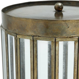 PTMD Salin Windlicht - 20,2 x 20,5 x 37 cm - Ijzer - Messing