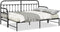 vidaXL - Zwart - Dagbedframe - met - Bedlade, - 75x190 - cm, - Staal