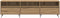 vidaXL - TV-meubel - Artisan - Eiken - 150x30x44,5 - cm - Bewerkt - Hout