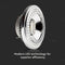 V-TAC VT-1110-40-N LED Spot Light - AR111 - GU53 Fitting - IP20 - Metallic - 12W - 1159 Lumens - 4000K