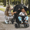 Deryan Elena - Luxe dubbele buggy - Compact lichtgewicht - Zwart