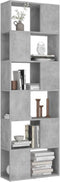 vidaXL - Boekenkast/kamerscherm - 60x24x186 - cm - bewerkt - hout - betongrijs