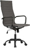 Feel Furniture Luxe Bureaustoel - Hoge Rugleuning - Donkergrijs met Mat Zwart Frame