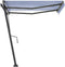 vidaXL - Luifel - vrijstaand - handmatig - uittrekbaar - 600x350 - cm - geel - en - wit