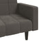 vidaXL - Slaapbank - 2-zits - met - 2 - kussens - fluweel - donkergrijs