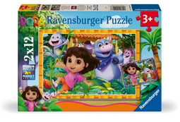 Ravensburger Dora - Puzzelset 2x12 stukjes (2 stuks)