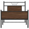 vidaXL - Bedframe - zonder - matras - bewerkt - hout - bruin - eikenkleur - 90x200 - cm