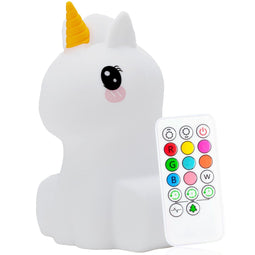 Sleepy Friends Eenhoorn Nachtlampje - USB Oplaadbaar - Dimbaar - 8 Kleuren