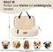 By Cee Cee Fluffy Autostoel Hond - Luxe Hondenmand Auto Met Veiligheidsriempje - Beige - Maat M