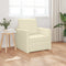 vidaXL - Vloer - Sofa - Bed - 2-in-1 - Crème - 74x77x81 - cm - Faux - Leer