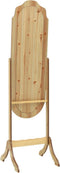 vidaXL - Spiegel - vrijstaand - 45,5x47,5x160 - cm - bewerkt - hout