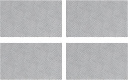 vidaXL - Aluminium - Checker - Platen - - - Set - van - 4, - Anti-Slip, - 50x30 - cm