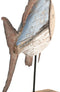 Home ESPRIT - Decoratieve figuren - Metaal Paulownia hout - Blauw Rood Natuurlijk 50 x 8 x 22 cm (2 stuks)
