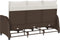 vidaXL - Verstelbare - tuinbank - met - kussens - L-vormig - poly - rattan - bruin