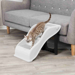 Trixie Dierentrap - Inklapbare kunststof trap - Antislip - Lichtgrijs 54L x 34B x 39H cm