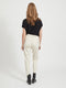Object Lisa - Dames Broek - Slim Fit - Beige - Maat S