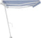 vidaXL - Luifel - vrijstaand - automatisch - 600x350 - cm - blauw - en - wit