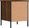 vidaXL - Nachtkastje - 40x42x50 - cm - bewerkt - hout - bruin - eikenkleur