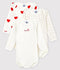 Petit Bateau - Set van 3 Rompertjes - Ribstof - Maat 80 (set van 3)