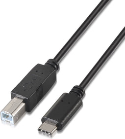 AISENS A107-0054 USB-kabel USB 2.0 2 m USB C USB B Zwart