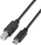 AISENS A107-0054 USB-kabel USB 2.0 2 m USB C USB B Zwart
