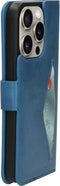 Mobiparts iPhone 15 Pro - Classic Wallet Case - Ruimte voor pasjes - Steel Blue