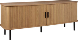BRADLEY - TV-meubel - Lichthout/Zwart - MDF