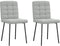 vidaXL - Eetkamerstoelen - 2 - st - fluweel - lichtgrijs
