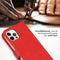 Selencia iPhone 12 (Pro) - Echt Lederen Bookcase - 3 Pashouders - Rood