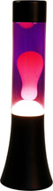 i-Total Lavalamp - Lava Lamp - Sfeerlamp - 30x9 cm - Glas/Aluminium - 25W - Paars met roze Lava - Zwart - XL2457