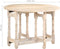 vidaXL - Eettafel - rond - 110x76 - cm - massief - mangohout
