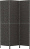 vidaXL - Kamerscherm - met - 3 - panelen - 122x180 - cm - waterhyacint - zwart