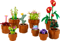 LEGO Icons (10329) - Botanicals Miniplantjes - 9 modelplanten - Terracottakleurig